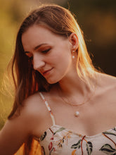 Load image into Gallery viewer, Pearl Hoop Earrings