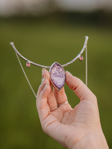 Love Enchantment Necklace With Lepidolite