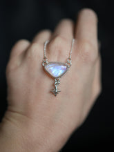 Load image into Gallery viewer, Stardust Necklace with Blue Moonstone