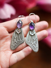 Load image into Gallery viewer, Butterfly Wing Earrings With Amethyst