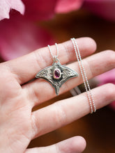 Load image into Gallery viewer, #2 Graceful Guardian - Pink Manta Ray Garnet Necklace