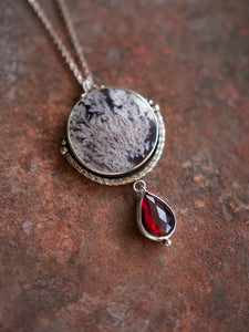 The Purple Frost Necklace With Purple Moss Agate