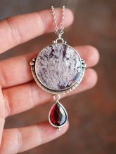 Load image into Gallery viewer, The Purple Frost Necklace With Purple Moss Agate