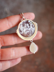 The Purple Frost Necklace With Purple Moss Agate
