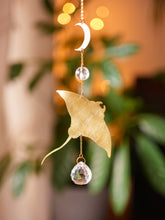 Load image into Gallery viewer, Manta Ray &amp; Moon Suncatcher. Hanging Prism
