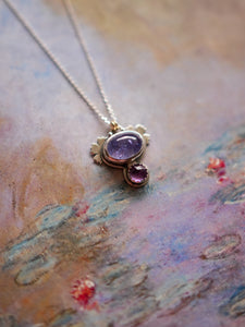 Nymphéas, 1908 Necklace 3 with Tanzanite & Amethyst