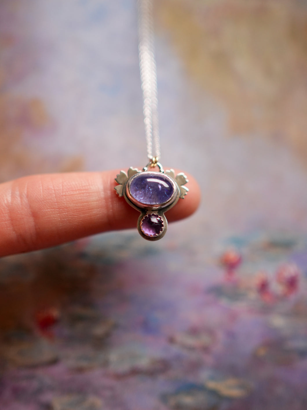 Nymphéas, 1908 Necklace 3 with Tanzanite & Amethyst