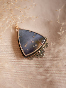 Nymphéas Necklace 1 with Starry Sky Agate