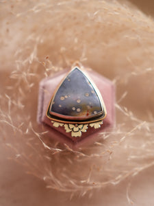 Nymphéas Necklace 1 with Starry Sky Agate