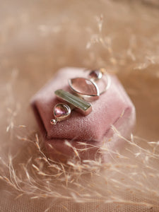 Impressions of Spring with Tourmaline, Aquamarine & Rose Quartz