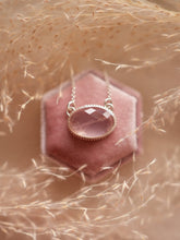 Load image into Gallery viewer, Pastel Rose Necklace with Faceted Rose Quartz