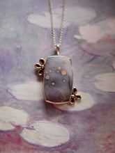 Load image into Gallery viewer, Water Lilies Necklace with Starry Sky Agate
