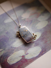 Load image into Gallery viewer, Water Lilies Necklace with Starry Sky Agate