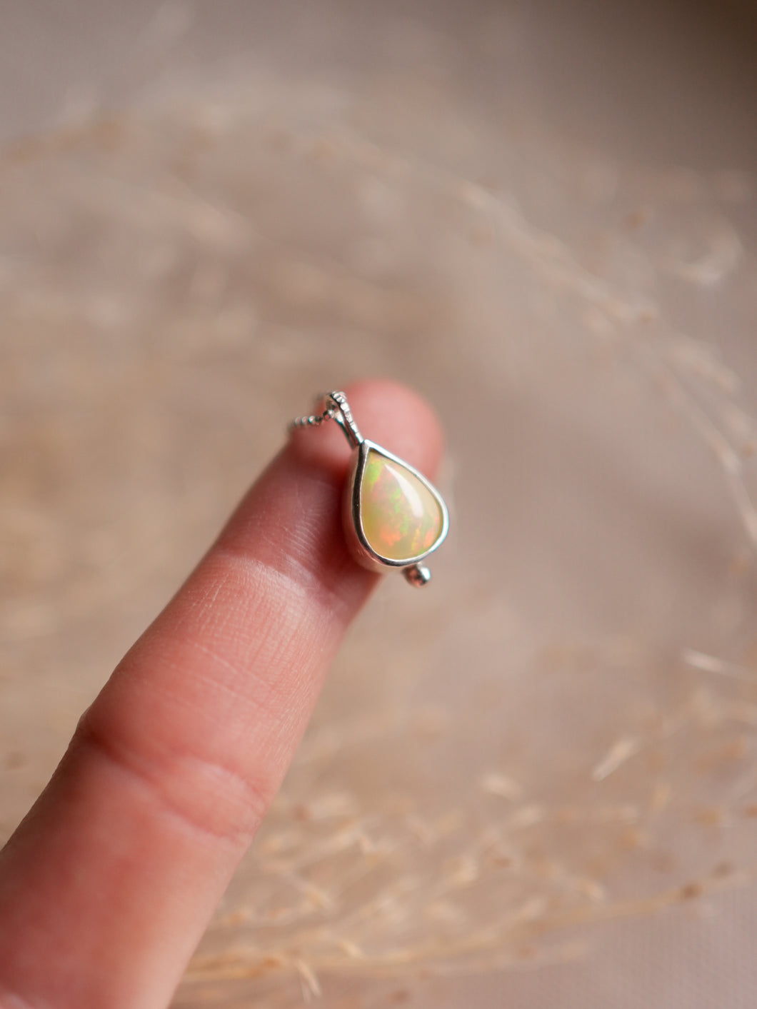 The Dancing Light Necklace. Ethiopian Opal