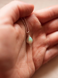 The Water Light Necklace. Ethiopian Opal