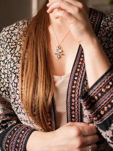 Impressions of Spring with Tourmaline, Aquamarine & Rose Quartz