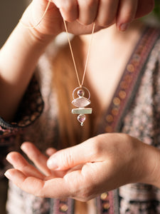 Impressions of Spring with Tourmaline, Aquamarine & Rose Quartz