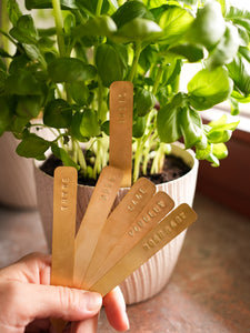 Brass Herb & Plant Marker - Custom Name