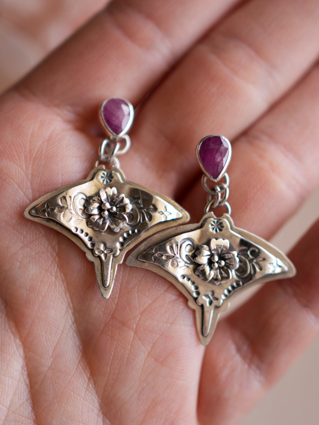 #3 Graceful Guardian Earrings - Manta Ray