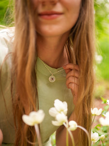 Rose Mandala Necklace - Rhodolite Garnet