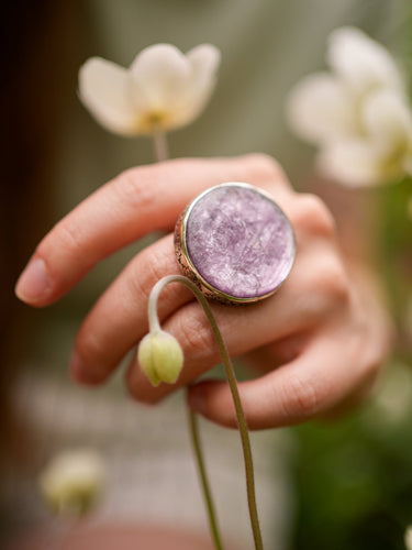 Lepidolite Ring Size 6.75