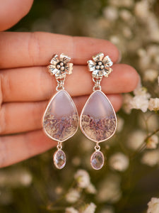 Moss Plume Agate Earrings