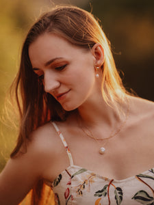 Pearl Hoop Earrings