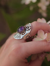 Load image into Gallery viewer, Amethyst Shield Ring 6.5