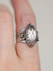 Size 5.5 Rose Quartz Sakura Ring #2