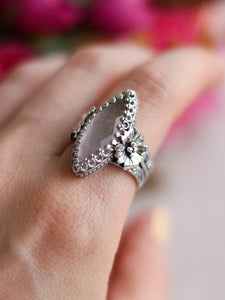 Size 8.5 Rose Quartz Sakura Ring