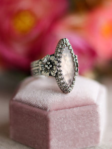 Size 8.5 Rose Quartz Sakura Ring