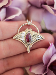 #3 Graceful Guardian - Manta Ray Tourmaline Necklace