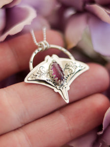 #3 Graceful Guardian - Manta Ray Tourmaline Necklace