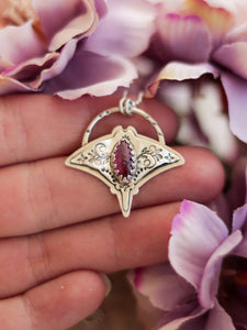 #3 Graceful Guardian - Manta Ray Tourmaline Necklace