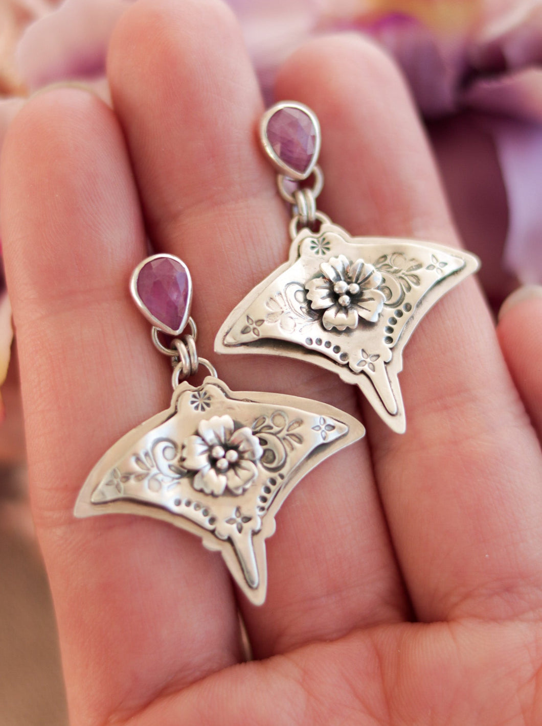 #3 Graceful Guardian Earrings - Manta Ray