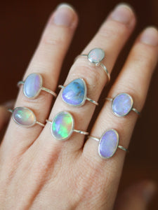 Dainty Australian Opal Ring Size 5.5