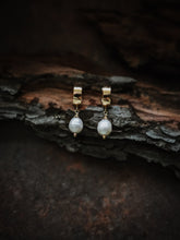 Load image into Gallery viewer, Pearl Hoop Earrings