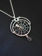 Load image into Gallery viewer, "Under the Spider" Silver Necklace