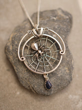 Load image into Gallery viewer, "Under the Spider" Silver Necklace