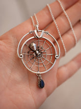 Load image into Gallery viewer, "Under the Spider" Silver Necklace