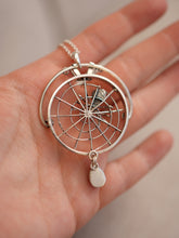 Load image into Gallery viewer, "Under the Spider" Silver Necklace