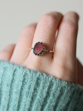 Load image into Gallery viewer, Dainty Watermelon Tourmaline Ring. Size 8