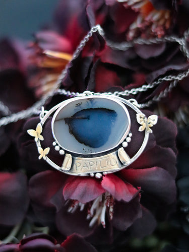 PAPILIO Necklace with Moss Agate