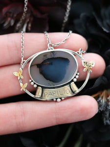 PAPILIO Necklace with Moss Agate