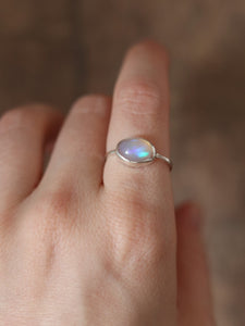 Dainty Ethiopian Opal Ring Size 6.75