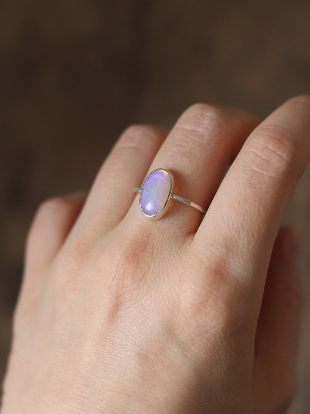 Dainty Australian Opal Ring Size 8.25
