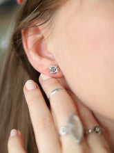 Load image into Gallery viewer, Silver Sakura Flower Earrings S